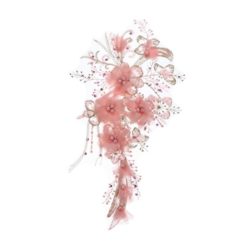 Sewroro Bestickte Blüten Applikationen DIY Nähen Aufnäher Rosa Perlen Patch für Kleidung Taschen Hüte Vielseitige Spitze Dekoration für Kleider Jeans Bastelprojekte Sewroro Bestickte Blüten Applikationen DIY Nähen Aufnäher Rosa Perlen Patch für Kleidung Taschen Hüte Vielseitige Spitze Dekoration für Kleider Jeans Bastelprojekte von Sewroro