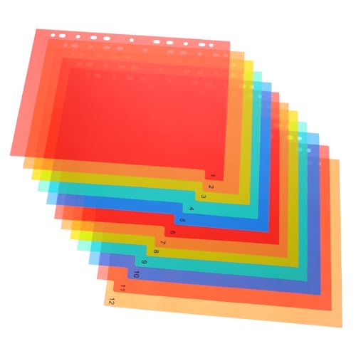 Sewroro Binder Dividers Teilig mit Löchern Langlebige PP Trennblätter für Ordner Nummerierte Indexseiten Praktische Register für Schule Büro und Notizbücher von Sewroro