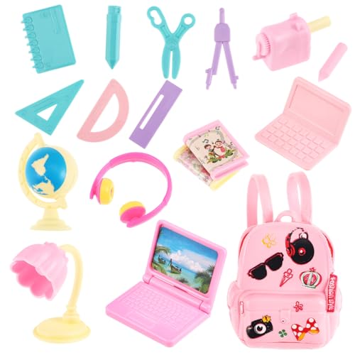 Sewroro Bjd Miniatur Schulbedarf Teilig PVC Mini Puppenhaus Zubehör Realistisch Bunt Vielseitig für DIY Dekoration Zufällige Farbe Zufällige Farbe von Sewroro