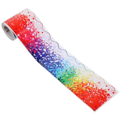 Sewroro Bunte Selbstklebende Tafelrand Aufkleber Dekorative Bulletin Board Borders für Klassenzimmer DIY Bastelprojekte Anpassbarer Schwarzer Rahmen für Tafeln und Pinnwände von Sewroro
