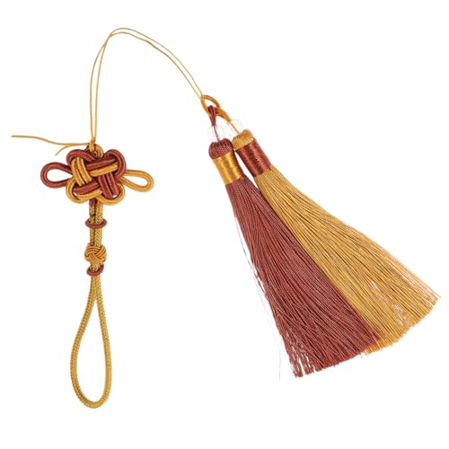 Sewroro Chinesische Quaste Anhänger Handgefertigt Langlebig Dekorativ Vielseitig für Auto Rückspiegel DIY Basteln Traditionelle Chinesische Knoten Tassel Ornamente Helles Erdbraun Sewroro Chinesische Quaste Anhänger Handgefertigt Langlebig Dekorativ Vielseitig für Auto Rückspiegel DIY Basteln Traditionelle Chinesische Knoten Tassel Ornamente Helles Erdbraun von Sewroro