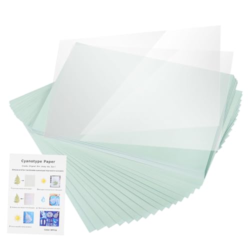 Sewroro Cyanotypie Papier Sonnendruckpapier DIY Basteln Naturfaser Papier für Handmade Paper Sheets Cyanotype Supplies Kreative Kunstprojekte von Sewroro