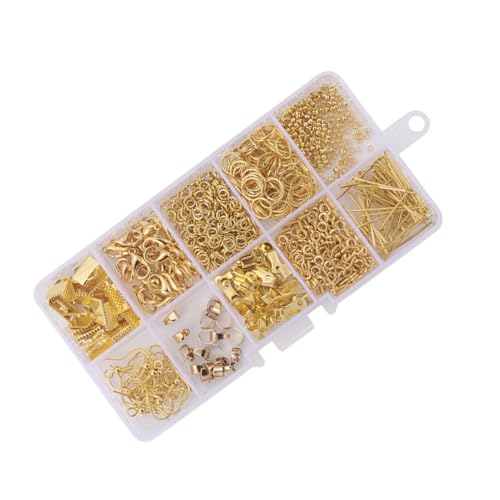 Sewroro DIY Metallohrringe Zubehör Set mit Werkzeug Handgefertigte Ohrringe Materialien für Schmuckherstellung für Anlässe Goldenes Set von Sewroro