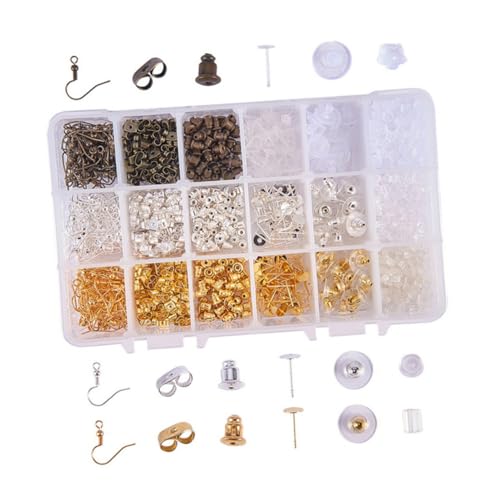 Sewroro DIY Ohrring Zubehör Ohrstecker Bastelset Langlebige Ohrhaken Ohrstecker Materialien für Frauen Schmuckherstellung und Reparatur Täglicher Modischer Ohrschmuck von Sewroro