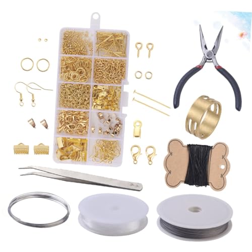 Sewroro DIY Ohrschmuck Damen Ohrhaken Zubehör Metall Materialset Goldfarben mit Werkzeugen für Ohrringe Selber Machen und Reparieren Langlebiges Schmuckzubehör für Frauen Sewroro DIY Ohrschmuck Damen Ohrhaken Zubehör Metall Materialset Goldfarben mit Werkzeugen für Ohrringe Selber Machen und Reparieren Langlebiges Schmuckzubehör für Frauen von Sewroro