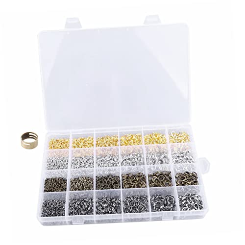 Sewroro DIY Schmuckzubehör Set mit Fächern Offene und Geschlossene Ringe Draht und Zange für Kreative Bastelprojekte für Armbänder und Mehr von Sewroro