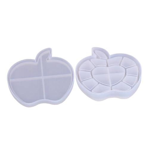 Sewroro DIY Silikonform Apfelform Aufbewahrungsbox Bastelset mit Deckel Transparente Gießform für Epoxidharz Kompatibel mit Resin und Schmuckherstellung Einfache für DIY Fans von Sewroro