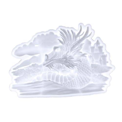 Sewroro DIY Silikonform Drachenkopf Gießform Flexible Silikonform für Kreative Wanddekorationen für Bastelprojekte und Geschenkideen Weiß von Sewroro
