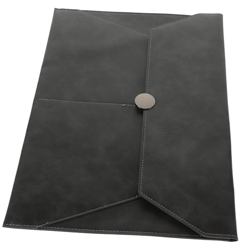 Sewroro Dokumentenmappe aus Kunstleder mit Druckknopf Großer Aufbewahrungstasche für Büro und Zuhause Leicht und Tragbar für Dokumente und Arbeitsmaterialien von Sewroro