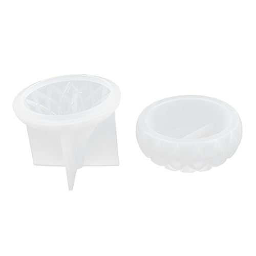 Sewroro Epoxidharz Gießform DIY Kristall Aufbewahrungsbox Silikonform Pyramide Organiser Bastelset Transparent Non Stick Wiederverwendbar für Schmuck und Dekoration von Sewroro