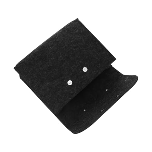 Sewroro Felt Organizer Tasche mit Holzgriff Große Kapazität Minimalistisches Design Stilvoller Filz aktentaschen Ersatz für Wichtige Dokumente für Büro und Uni Dunkelgrau von Sewroro