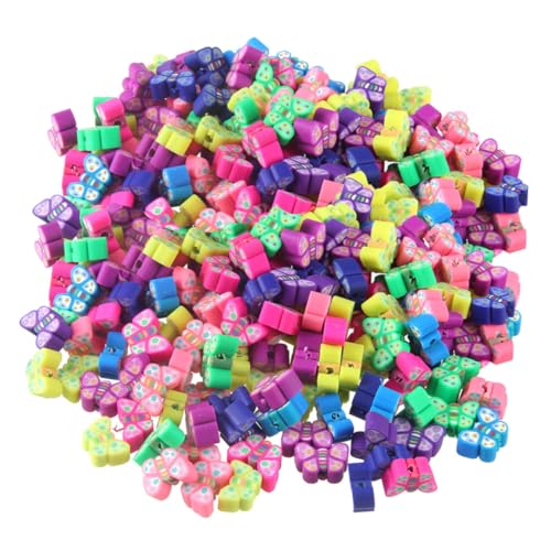 Sewroro Gemischte Schmetterlingsperlen Polymer Clay Perlen für DIY Schmuckherstellung ca Bunte Weiche Tonperlen für Armbänder Halsketten Basteln Sewroro Gemischte Schmetterlingsperlen Polymer Clay Perlen für DIY Schmuckherstellung ca Bunte Weiche Tonperlen für Armbänder Halsketten Basteln von Sewroro