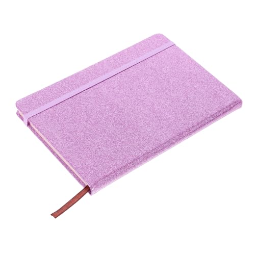 Sewroro Glitzer-notizbuch Mit Harter Oberfläche Notizbuch Mit Elastischem Band Tägliches Schreibheft Kleine Notizblöcke Groß Notizbücher Für Frauen Reisejournal Süßes Tagebuch Pvc Violett von Sewroro