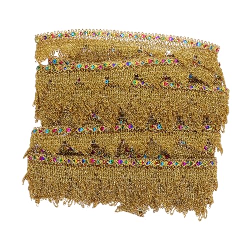 Sewroro Gold Metallic Spitzenband Glänzend Robust mit Pailletten für DIY Bekleidung Hochzeitsdeko Blumensträuße Basteln und Handwerk Sewroro Gold Metallic Spitzenband Glänzend Robust mit Pailletten für DIY Bekleidung Hochzeitsdeko Blumensträuße Basteln und Handwerk von Sewroro