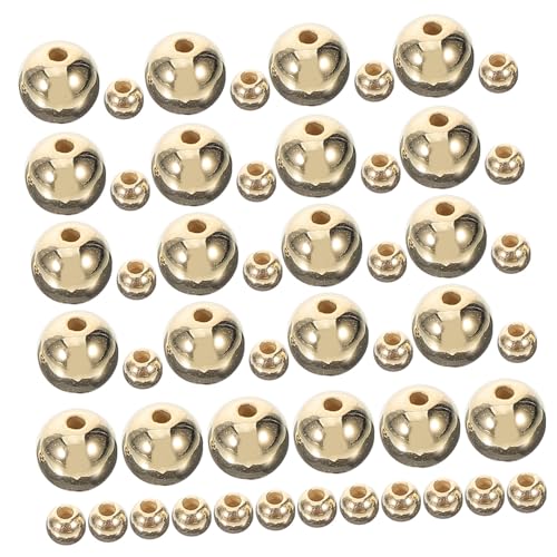 Sewroro Goldene Ccb Kunststoffperlen Runde Perlen für Armbänder Schmuckherstellung DIY Zubehör für Freundschaftsarmbänder und Bastelprojekte Sewroro Goldene Ccb Kunststoffperlen Runde Perlen für Armbänder Schmuckherstellung DIY Zubehör für Freundschaftsarmbänder und Bastelprojekte von Sewroro