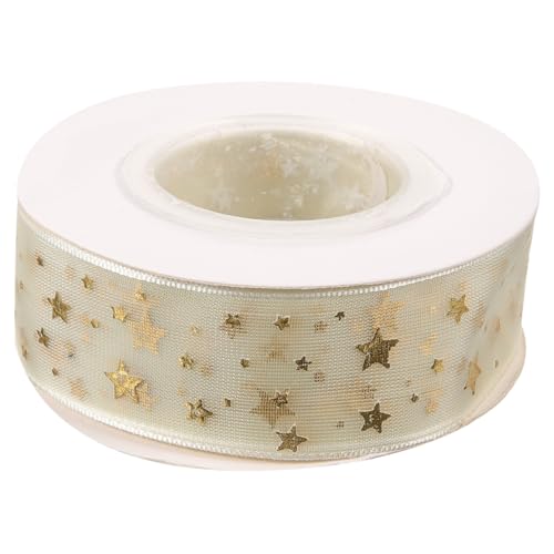 Sewroro Goldfarbenes Sternen Dekoband aus Langlebiges Geschenkband für DIY Bastelarbeiten Feines Seidenband mit Reißfester Brillanter Farbe für Frühlings und Sommerdeko Sewroro Goldfarbenes Sternen Dekoband aus Langlebiges Geschenkband für DIY Bastelarbeiten Feines Seidenband mit Reißfester Brillanter Farbe für Frühlings und Sommerdeko von Sewroro
