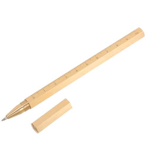 Sewroro Handgefertigter Sechseckiger Messing Kugelschreiber Langlebig und Rutschfest mit Neutraler Tintenmine Vintage Design für Büro Schule und Persönliche Schreibwaren Stiftetui Sewroro Handgefertigter Sechseckiger Messing Kugelschreiber Langlebig und Rutschfest mit Neutraler Tintenmine Vintage Design für Büro Schule und Persönliche Schreibwaren Stiftetui von Sewroro