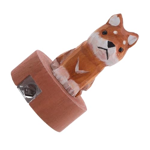Sewroro Handlicher Shiba Inu Holz Anspitzgerät für Schüler Niedliches manuelles Bleistift- und Wachsmalstift-Anspitzwerkzeug Schulbedarf-Accessoire für Klassenzimmer von Sewroro