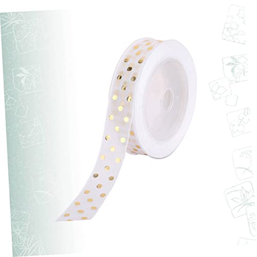 Sewroro Heißpräge Geschenkband mit Silbernen Punkten Polyester Schleifenband für Party Dekoration DIY Basteln Geschenkanhänger Wiederverwendbar Elegant und Kreativ Weißes Glitzermuster Sewroro Heißpräge Geschenkband mit Silbernen Punkten Polyester Schleifenband für Party Dekoration DIY Basteln Geschenkanhänger Wiederverwendbar Elegant und Kreativ Weißes Glitzermuster von Sewroro