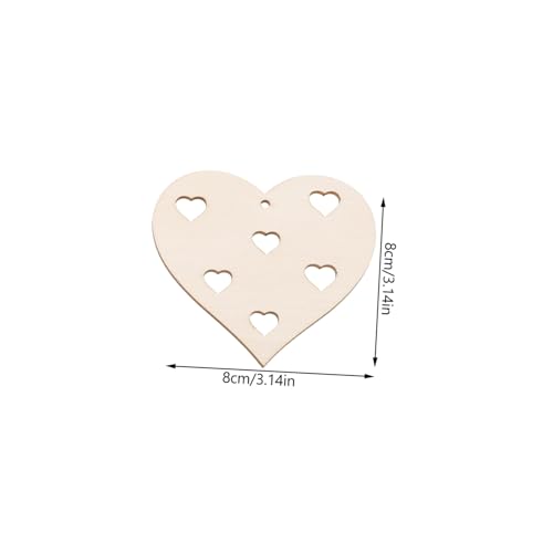 Sewroro Herzförmige Holzscheiben DIY Unbemalt zum Basteln und Beschriften Natürliche Holzherzen Anhänger zum Aufhängen Wiederverwendbare Holzdeko für Hochzeit Taufe und Valentinstag von Sewroro