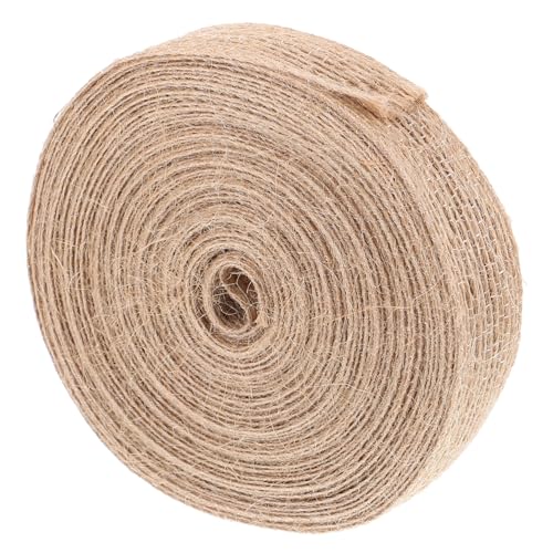 Sewroro Jute Geschenkband Breit Zuschneidbar Natürliches DIY Bastelband für Geschenkverpackung Schleifen Hochzeitsdeko Blumenarrangements Langlebiges Verpackungsband von Sewroro