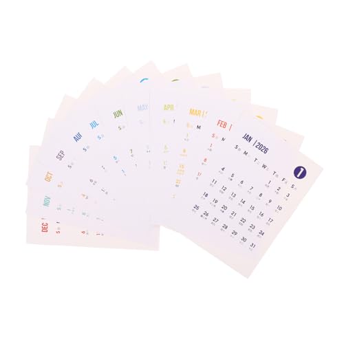 Sewroro Kalender Sticker Selbstklebend Monate Volljähriger Monatsplaner Peel And Stick Journal Aufkleber für Büro Schreibtisch Wand Kühlschrank Diy Kreatives Planen von Sewroro