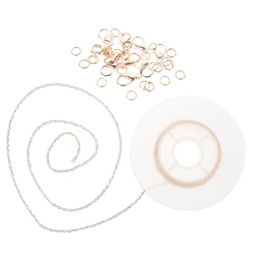 Sewroro Ketten für Schmuckherstellung Chain mit Roségoldfarbener Kette Lobster Clips und Biegeringen Diy Zubehör für und Armbänder von Sewroro