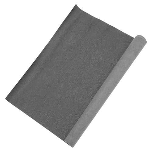 Sewroro Kunstleder mit Geometrischem Muster Glänzend Schwarzes Vielseitiges DIY Material für Schmuckherstellung Handliche Lederstücke für Kreative Bastelprojekte und Dekorative von Sewroro