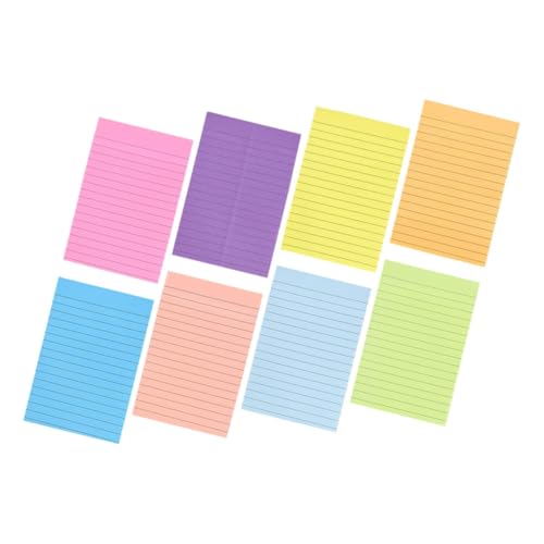 Sewroro Liniert Selbstklebende Notizblöcke Tragbare Haftnotizen für Büro und Schule Abreißbare Memo Pads ohne Rückstände Dekorative Praktische Klebezettel für To Do Listen und Erinnerungen von Sewroro