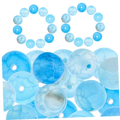 Sewroro Matte Blaue Perlen DIY Schmuckherstellung Spacer Beads für Armbänder und Anhänger Bastelperlen für Handgemachte Geschenke und Dekoration von Sewroro