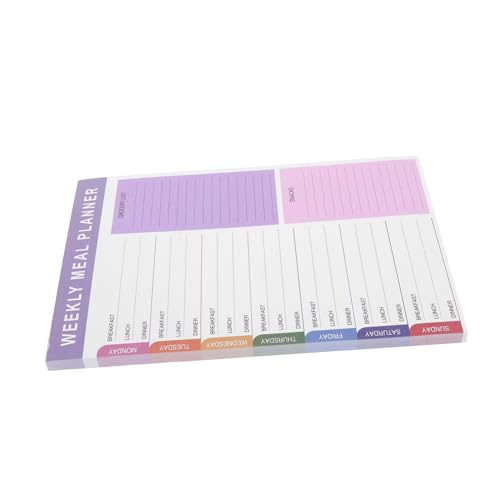 Sewroro Meal Planner Notizblock mit Undatierten Blättern Essensplaner mit Einkaufslisten Abreißen Praktischer Wochen und Monatsplaner für Gesunde für Einfache Menüplanung und von Sewroro
