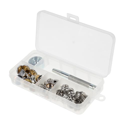 Sewroro Metall Schraub Druckknopf mit Installationswerkzeug Rostfrei Stabiler Halt Vielseitig für Auto Boot Möbel Befestigungselemente DIY Reparatur Zubehör von Sewroro