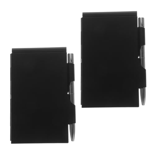 Sewroro Mini Metall Notizbuch mit Stift Aluminium Flip Notizblock mit Nachfüllbaren Blättern Langlebiges Kleines Journal für Büro Schule Reisen Schwarz Sewroro Mini Metall Notizbuch mit Stift Aluminium Flip Notizblock mit Nachfüllbaren Blättern Langlebiges Kleines Journal für Büro Schule Reisen Schwarz von Sewroro