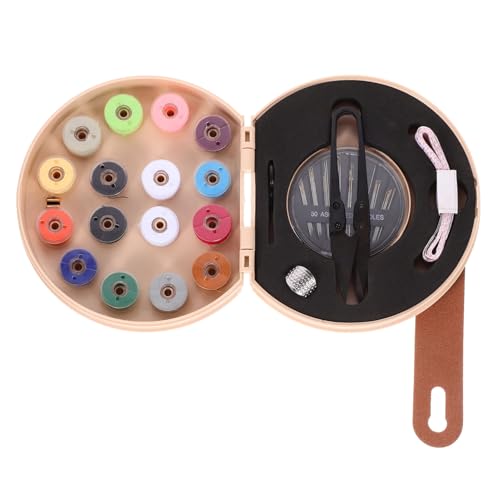 Sewroro Mini Nähset Box aus Kompakter Nadel und Fadenorganizer mit Stecknadelkissen Nähzubehör für Handarbeiten für Nähbegeisterte Tragbarer Aufbewahrungsbehälter von Sewroro