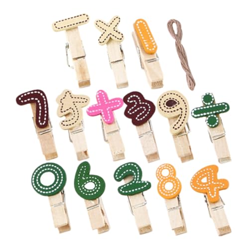 Sewroro Multifunktionale Holzklammern mit Zahlen Cartoon Design Wiederverwendbare Fotoklammern für Party Büro und Dekoration Teiliges Charmante Bilderhalter für Zuhause und Schule Sewroro Multifunktionale Holzklammern mit Zahlen Cartoon Design Wiederverwendbare Fotoklammern für Party Büro und Dekoration Teiliges Charmante Bilderhalter für Zuhause und Schule von Sewroro