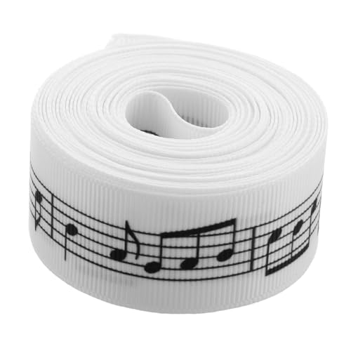Sewroro Musiknoten Geschenkband Yards Hochwertiges Satinband für Geburtstags Weihnachts und Partygeschenke für Kreative Dekorationen Langlebig und Einfach zu Verarbeiten von Sewroro