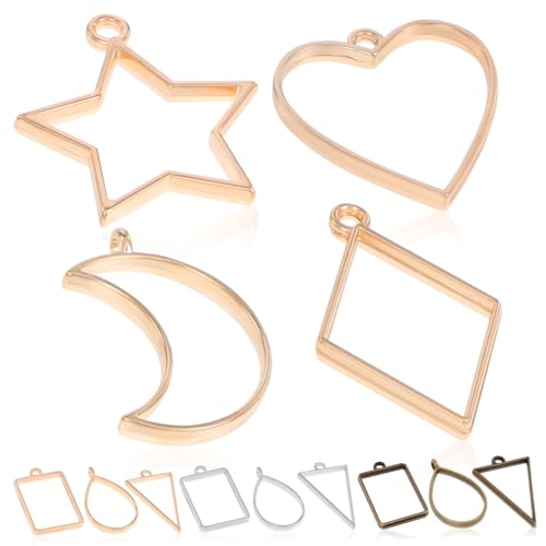 Sewroro Offene Metallrahmen Anhänger Teiliges Farben DIY Schmuckherstellung Ohrschmuck Earring Casting Supplies für Halsketten Armbänder Keychains Sewroro Offene Metallrahmen Anhänger Teiliges Farben DIY Schmuckherstellung Ohrschmuck Earring Casting Supplies für Halsketten Armbänder Keychains von Sewroro