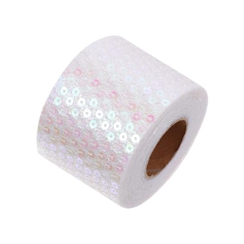 Sewroro Pailletten Besticktes DIY Schleifenband Breit für Geschenkverpackung Handwerk Haaraccessoires Weiß Sewroro Pailletten Besticktes DIY Schleifenband Breit für Geschenkverpackung Handwerk Haaraccessoires Weiß von Sewroro
