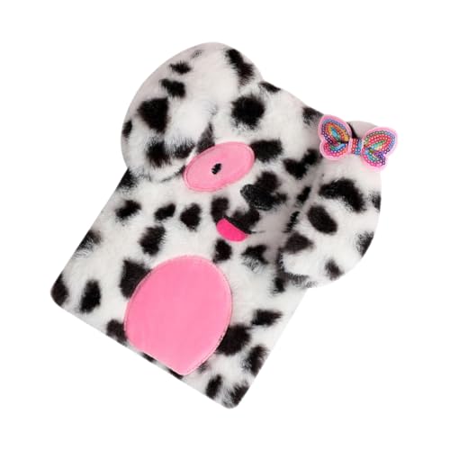 Sewroro Plüsch Notizbuch Dalmatiner Muster Weiches Cartoon Hund Tagebuch für Schüler Geschenk Schreibwaren Kreatives Tagebuch Reiseplaner Alltag Organizer von Sewroro