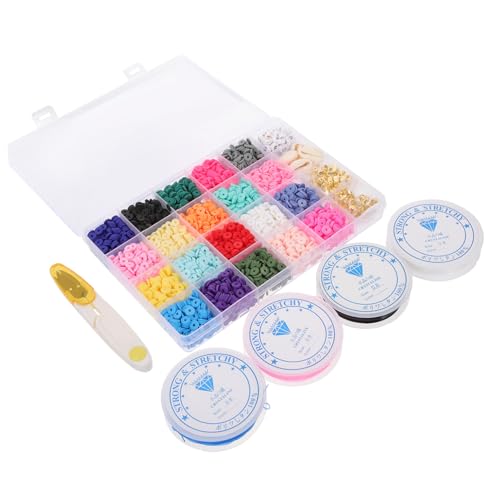Sewroro Polymer Clay Beads Farben Pastell Armbänder Basteln Kit mit Elastikband für Mädchen DIY Schmuckherstellung Zubehör Leicht Langlebig Sewroro Polymer Clay Beads Farben Pastell Armbänder Basteln Kit mit Elastikband für Mädchen DIY Schmuckherstellung Zubehör Leicht Langlebig von Sewroro