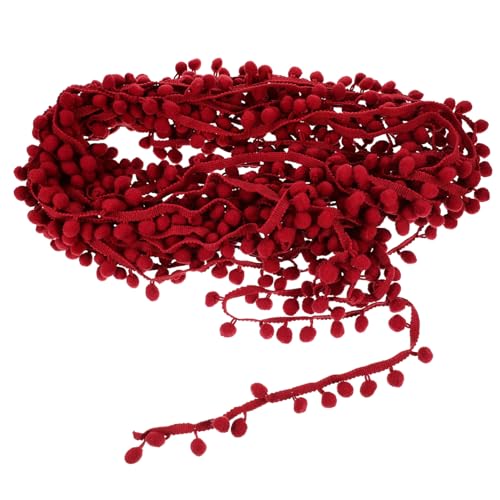Sewroro Pomponborte mit Weinroten Pompons Breit Elastische Bommelborte zum Nähen Basteln Dekorieren von Kleidung Vorhängen DIY Accessoires Hochzeits und Wohndeko Sewroro Pomponborte mit Weinroten Pompons Breit Elastische Bommelborte zum Nähen Basteln Dekorieren von Kleidung Vorhängen DIY Accessoires Hochzeits und Wohndeko von Sewroro