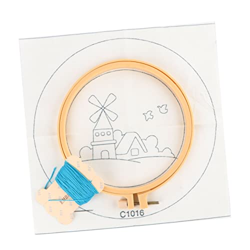 Sewroro Punch Needle Stickerei Set für Anfänger DIY Handarbeit mit Holzgriff Ergonomisch Bunte Wolle Inklusive Stickrahmen für Kreatives Basteln Zuhause von Sewroro