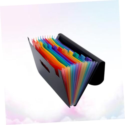 Sewroro Regenbogen Fächer Dokumentenmappe Leichter Tragbarer Aktendehner Ordner aus Kunststoff Vielseitiger Organizer für Schüler und Büro Bruchsicher und Platzsparend von Sewroro