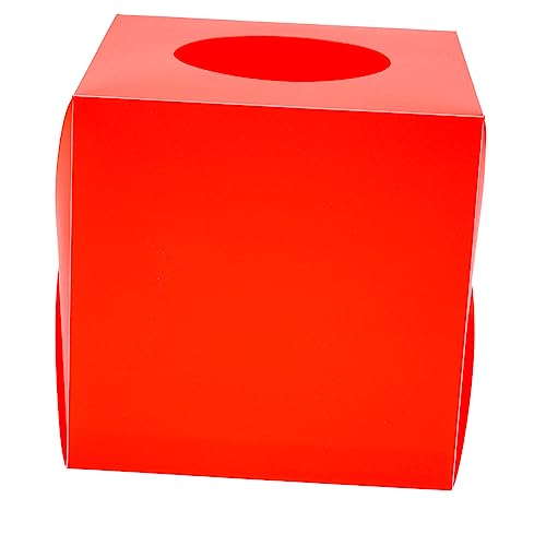 Sewroro Rote Verlosungsbox aus Hochwertigem Kunststoff Multifunktionale Spenden und Abstimmungsbox für Partys Veranstaltungen und Jährliche Firmenmeetings Sammeln von Geld und Losen von Sewroro
