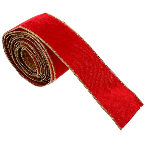 Sewroro Rotes Samtband Vielseitiges Geschenkband für DIY Bastelprojekte und Festdekoration Strapazierfähiges für Weihnachten und Besondere Anlässe von Sewroro