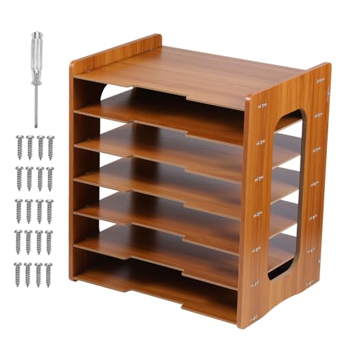 Sewroro Schreibtisch Organizer aus Kirschholz Lagiger Vertikaler Briefablage Fach Stabiler Rahmen Große Kapazität Multifunktional für Büroaufbewahrung und Papierablage Platzsparend für Sewroro Schreibtisch Organizer aus Kirschholz Lagiger Vertikaler Briefablage Fach Stabiler Rahmen Große Kapazität Multifunktional für Büroaufbewahrung und Papierablage Platzsparend für von Sewroro