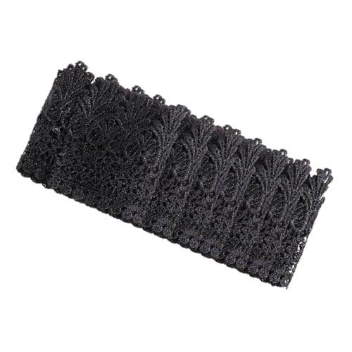 Sewroro Schwarze Polyester Spitze Breit Nähen DIY Kleidungszubehör Handgefertigtes Spitzenband Hautfreundlich Atmungsaktiv Strapazierfähig für Haarschmuck und Bastelarbeiten Sewroro Schwarze Polyester Spitze Breit Nähen DIY Kleidungszubehör Handgefertigtes Spitzenband Hautfreundlich Atmungsaktiv Strapazierfähig für Haarschmuck und Bastelarbeiten von Sewroro