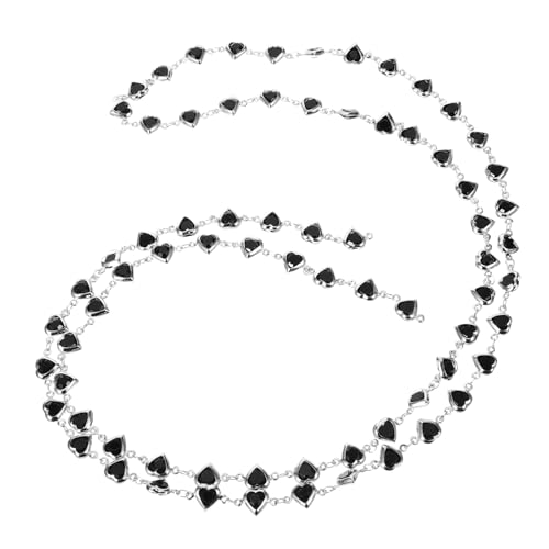 Sewroro Schwarze Zirkonia Halskette Schmuckkette für DIY Schmuckherstellung Glatte Leichte Halskette für Party und Festtagsdekoration Sicheres Tragen Vielseitig für Bastelprojekte Sewroro Schwarze Zirkonia Halskette Schmuckkette für DIY Schmuckherstellung Glatte Leichte Halskette für Party und Festtagsdekoration Sicheres Tragen Vielseitig für Bastelprojekte von Sewroro