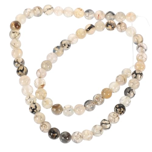 Sewroro Schwarze und Weiße Drachenvein Achatperlen ca Naturstein perlenstrang für DIY Schmuckherstellung Runde Lose Schmuckzubehör für Halsketten und Armbänder Sewroro Schwarze und Weiße Drachenvein Achatperlen ca Naturstein perlenstrang für DIY Schmuckherstellung Runde Lose Schmuckzubehör für Halsketten und Armbänder von Sewroro