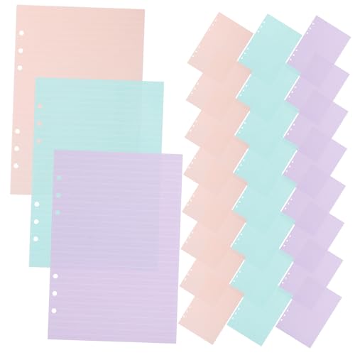 Sewroro Seitiges Nachfüllpapier Buntes Liniertes Loose Leaf Papier Wiederverwendbare Ringbuch Einlagen für Notizbücher Tagebücher Planer Farbige Blöcke in Grün Sewroro Seitiges Nachfüllpapier Buntes Liniertes Loose Leaf Papier Wiederverwendbare Ringbuch Einlagen für Notizbücher Tagebücher Planer Farbige Blöcke in Grün von Sewroro